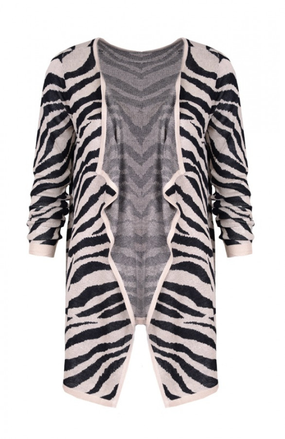 Koel Modieus Haarzelf Zebra Vest Beige | Fashion Musthaves