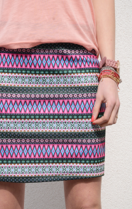 Aztec-Skirt-Pink