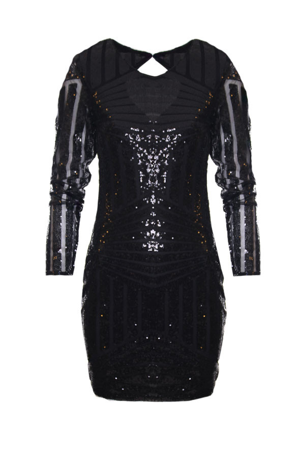 Black-Pailletten-Dress
