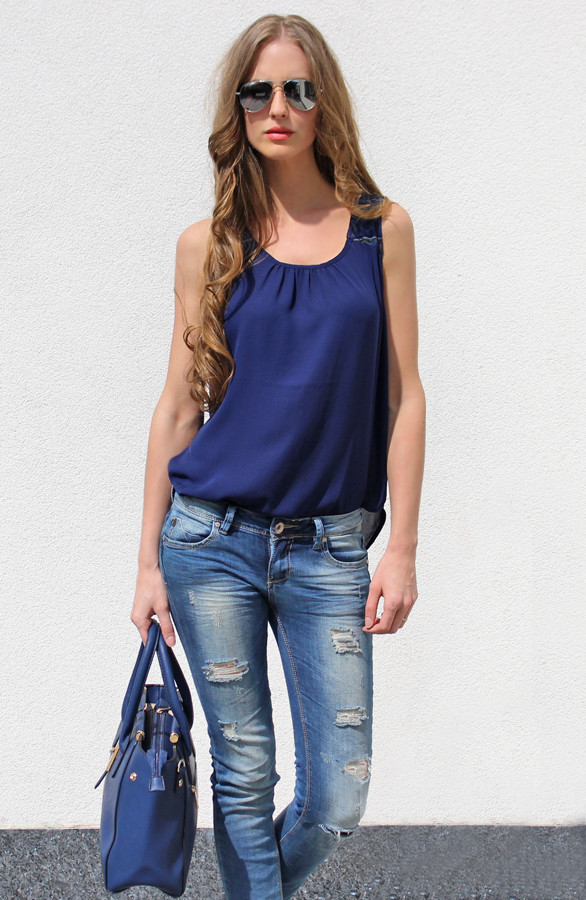 Aztec-top-donker-blauw-dames-online