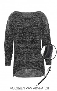 Patched-Sweater-Black