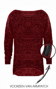 Patched-Sweater-Red