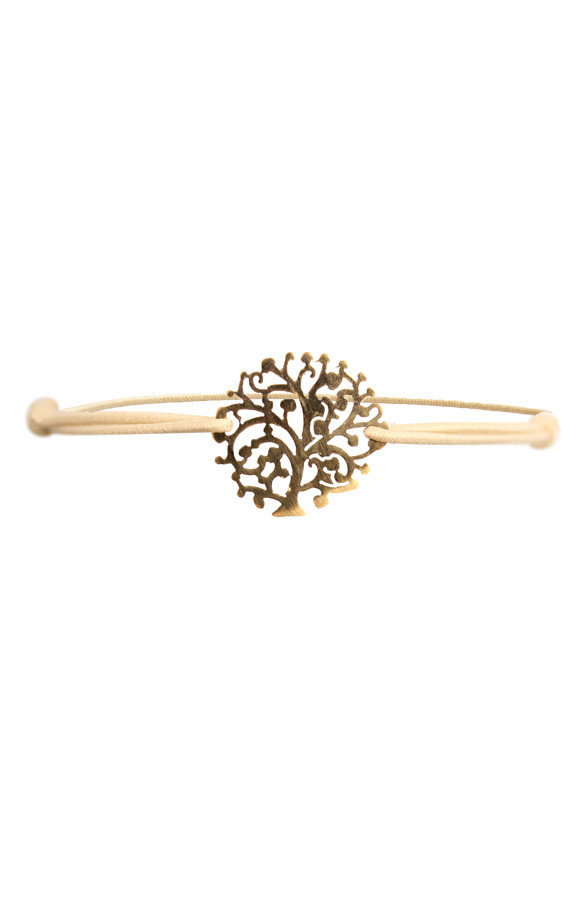 Tree-Bracelet-Beige-Gold