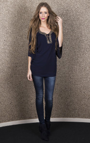 Goedkope-Dames-Blouse-Pailletten