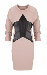 Leather-Star-Dress-Pink