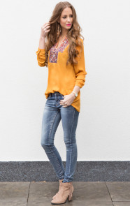 aztec-blouse-oker
