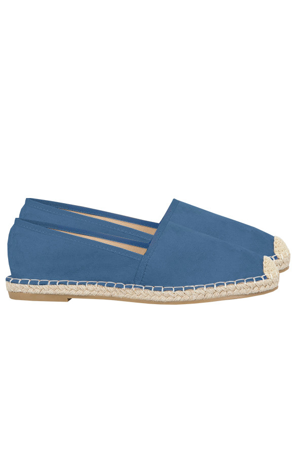 Suede-Espadrilles-Blue