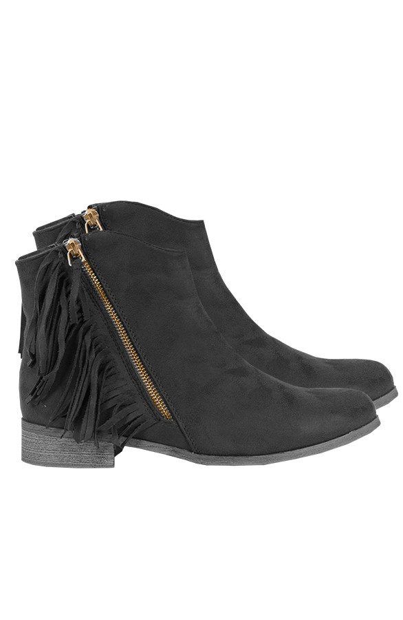 Fringe-Zipper-Booties-Black
