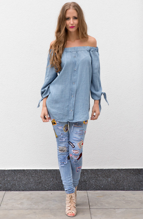 denim-blouse-strapless