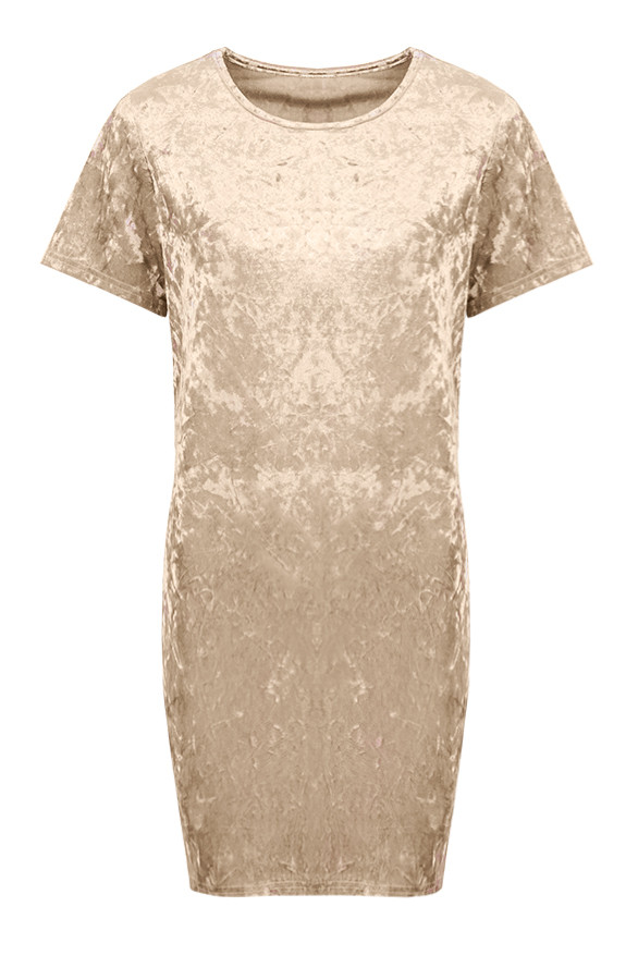 Velvet-Jurk-Gold