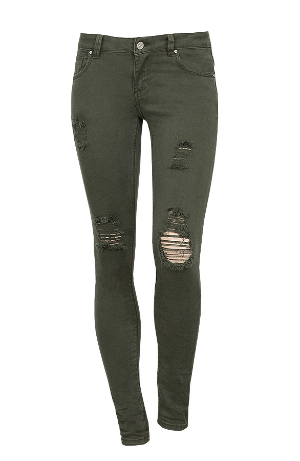 Damaged-Raw-Jeans-Army