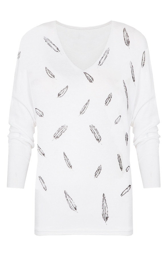 Feather-Long-Sleeve-White