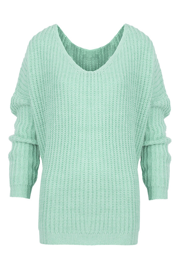 Oversized-V-Sweater-Mint1