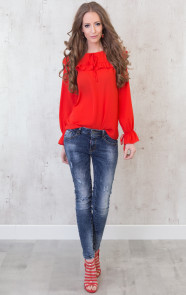 koraalrode-blouse