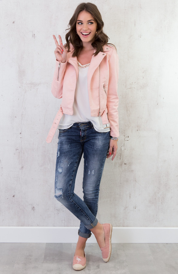leren-jas-roze-goedkoop