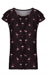 Flamingo-Blouse-Zwart