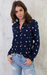 print-blouses-marineblauw