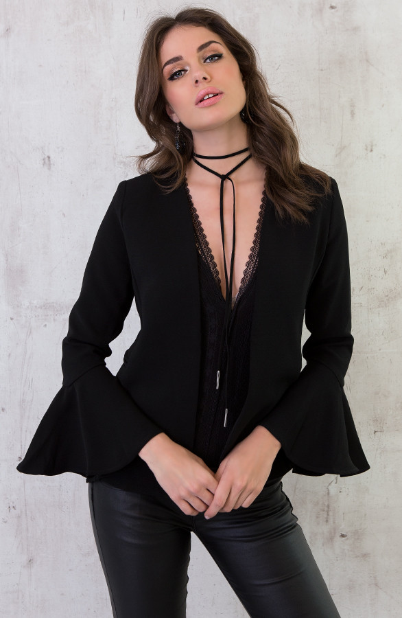 Limited Sleeve Blazer Zwart Limited Sleeve Blazer Zwart