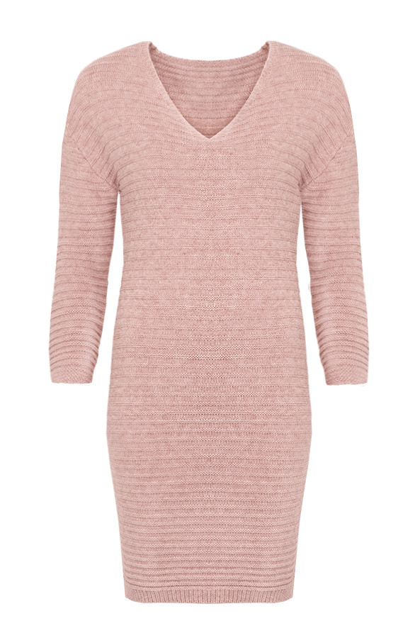 Long-Knitted-Sweater-Pink