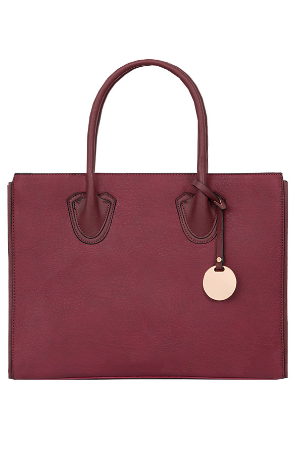 Tote-Handtas-Deluxe-Bordeaux