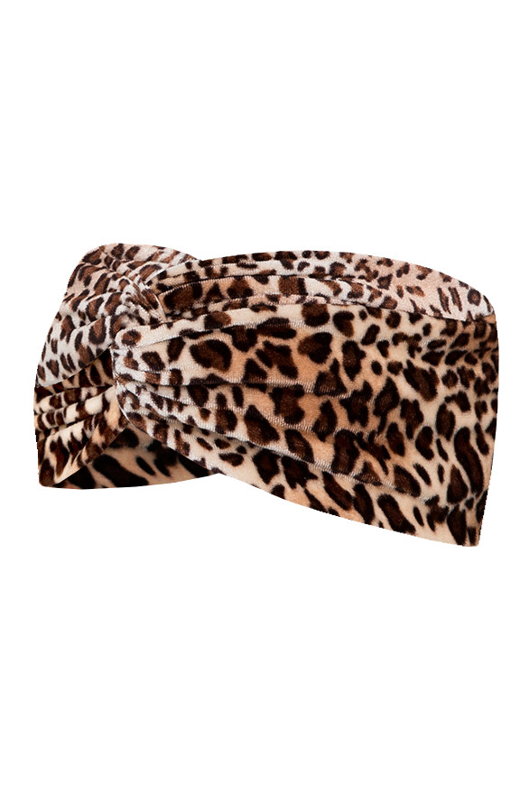 Velvet-Haarband-Leopard