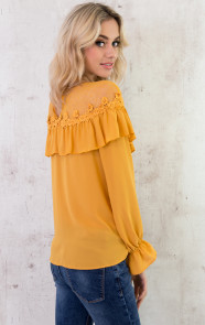 kanten-blouse-okergeel