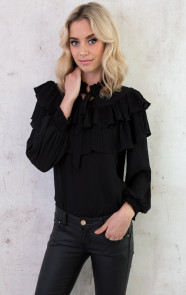 plisse-blouse-zwart
