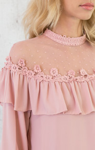 polkadot-mesh-blouse