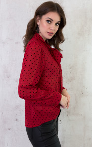 sterrenprint-blouses-rood