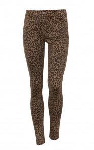 Leopard-Jeans-Bruin