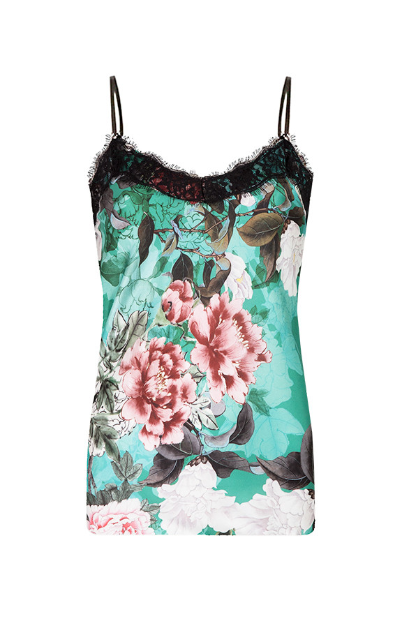 Bloemen-Top-Met-Kant-Groen