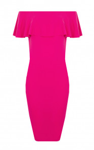 Off-Shoulder-Jurk-Fuchsia-1