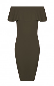 Off-Shoulder-Jurk-Groen