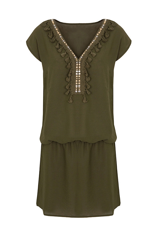 Studs-Tuniek-Kwastjes-Groen