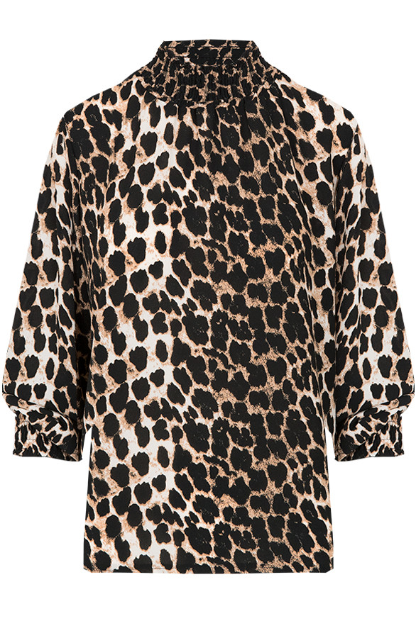 Panter-Col-Blouse-Bruin