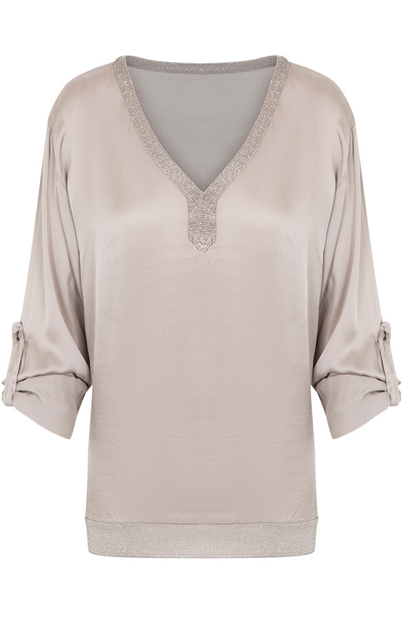 Zijde-Blouse-Taupe