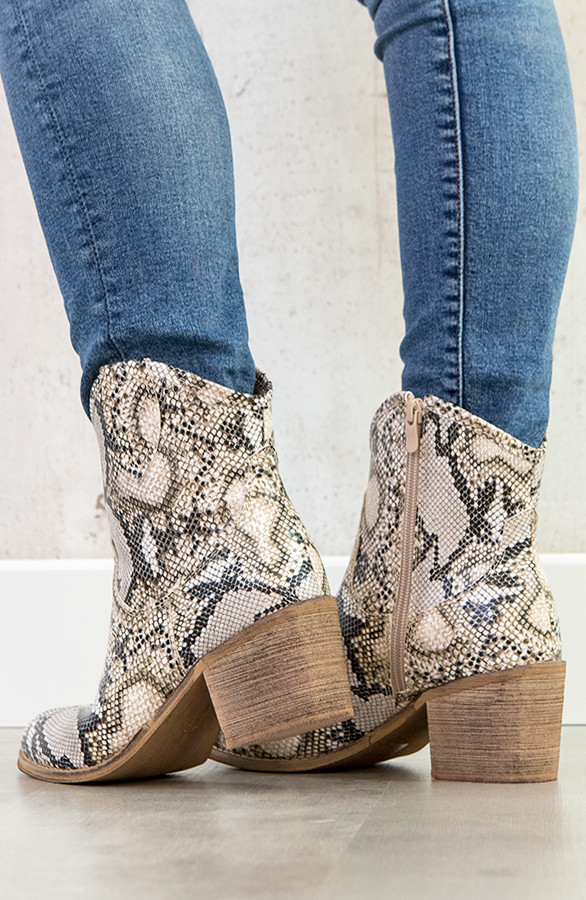 slangenprint-boots-dames