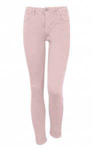 Skinny-Jeans-Dames-Roze