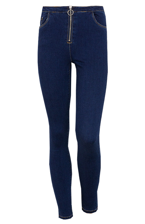 Skinny-Jeans-Rits-Donkerblauw