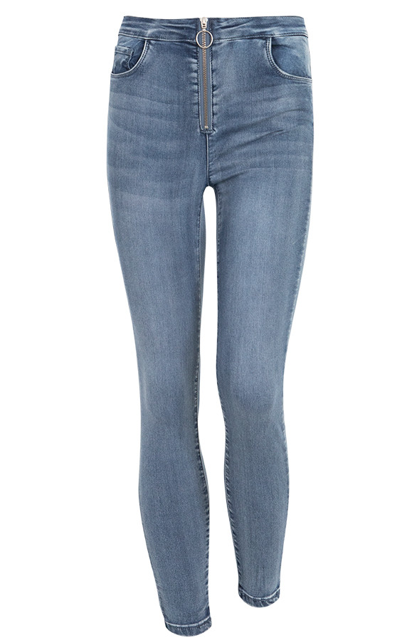 Skinny-Jeans-Rits-Lichtblauw