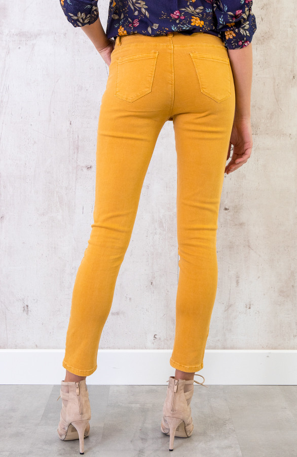 Goede Skinny Jeans Dames Okergeel | Themusthaves.nl RN-54
