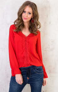 kanten-blouses-rood