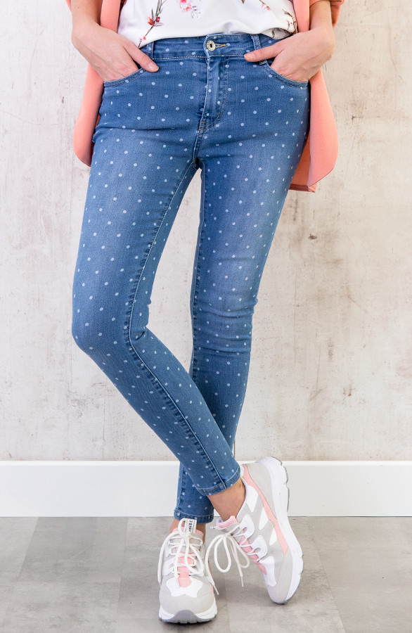 erger maken ik ben trots kanaal Stippen Skinny Jeans Blauw | fashionmusthaves.nl