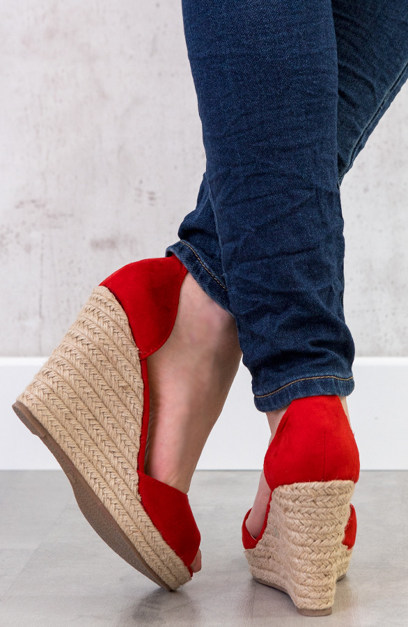 Sleehakken Suede Rood | Themusthaves.nl