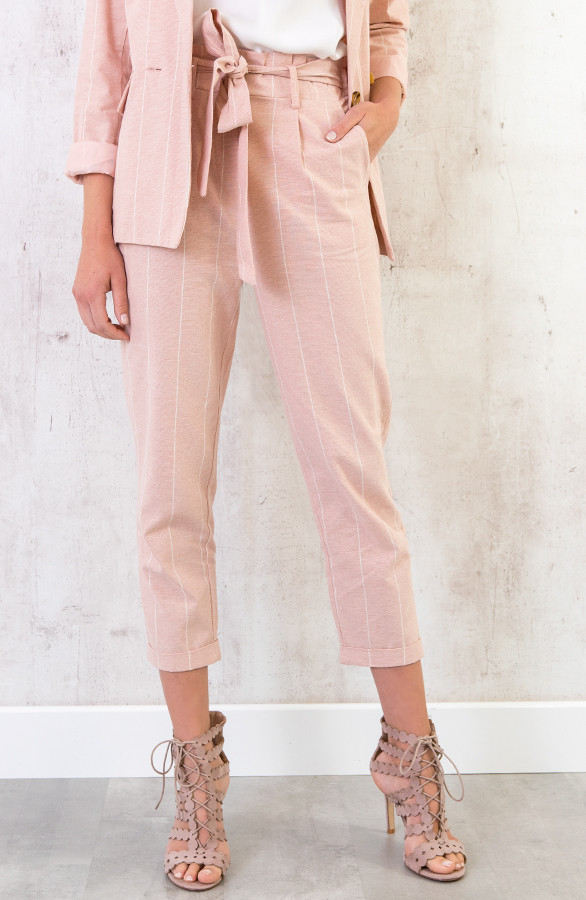 Public Linnen broek roze casual uitstraling Mode Broeken Linnen broeken 