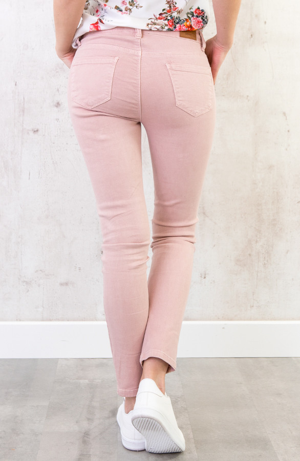 Skinny Jeans Dames Roze fashionmusthaves.nl