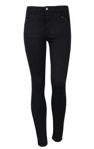 Pailletten-Jeans-Zwart