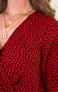 jurk-met-cheetahprint-rood