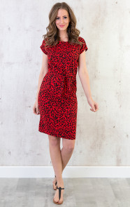 print-jurken-rood