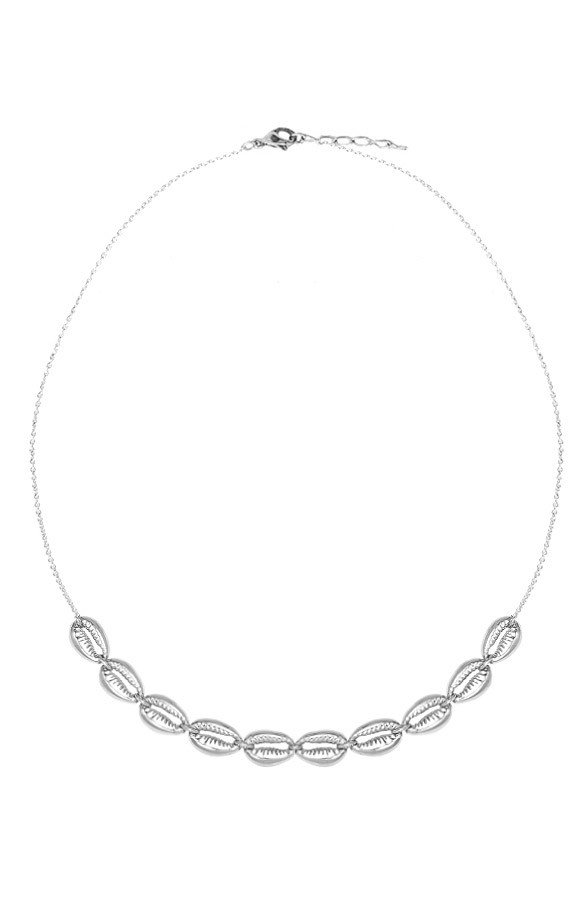 Choker-Ketting-Schelpen-Zilver